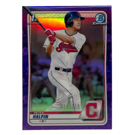 TOPPS MLBカード BOWMAN CHROME 1ST PETEY HALPIN CLEVELAND INDIANS /250 #BD-69 中古 IT2