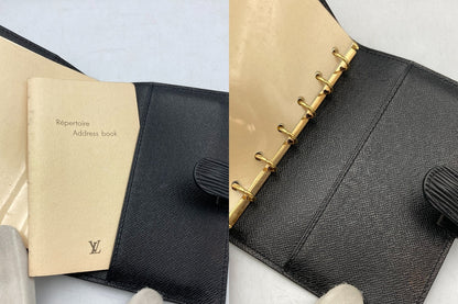 LOUIS VUITTON エピ アジェンダPM 手帳カバー ブラック R20052 リフィルあり 中古 D4
