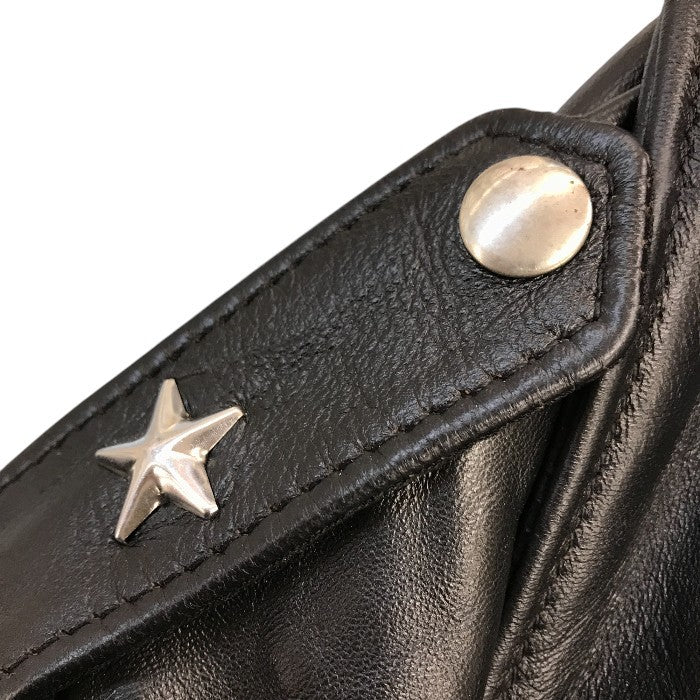 Schott ショット 217US SHEEP ONESTAR ライダースジャケット メンズ シープ ワンスター ダブル レザーブラック 40サイズ 7823950093 中古 T1