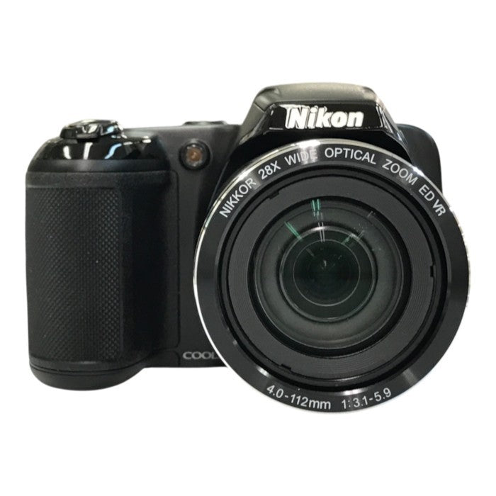 Nikon ニコン COOLPIX コンパクトデジタルカメラ 本体 ブラック 光学28倍ズーム 乾電池使用 L340 中古 T1