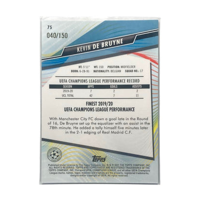 TOPPS サッカーカード FINEST KEVIN DE BRUYNE MANCHESTER CITY /150 #75 中古 IT2