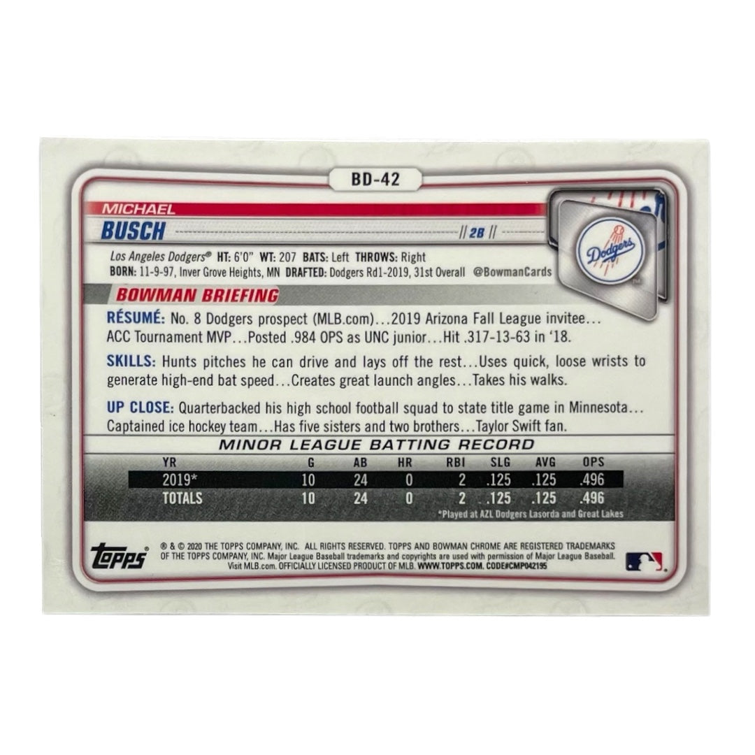 TOPPS MLBカード BOWMAN CHROME MICHAEL BUSCH LOS ANGELES DODGERS #BD-42 中古 IT2