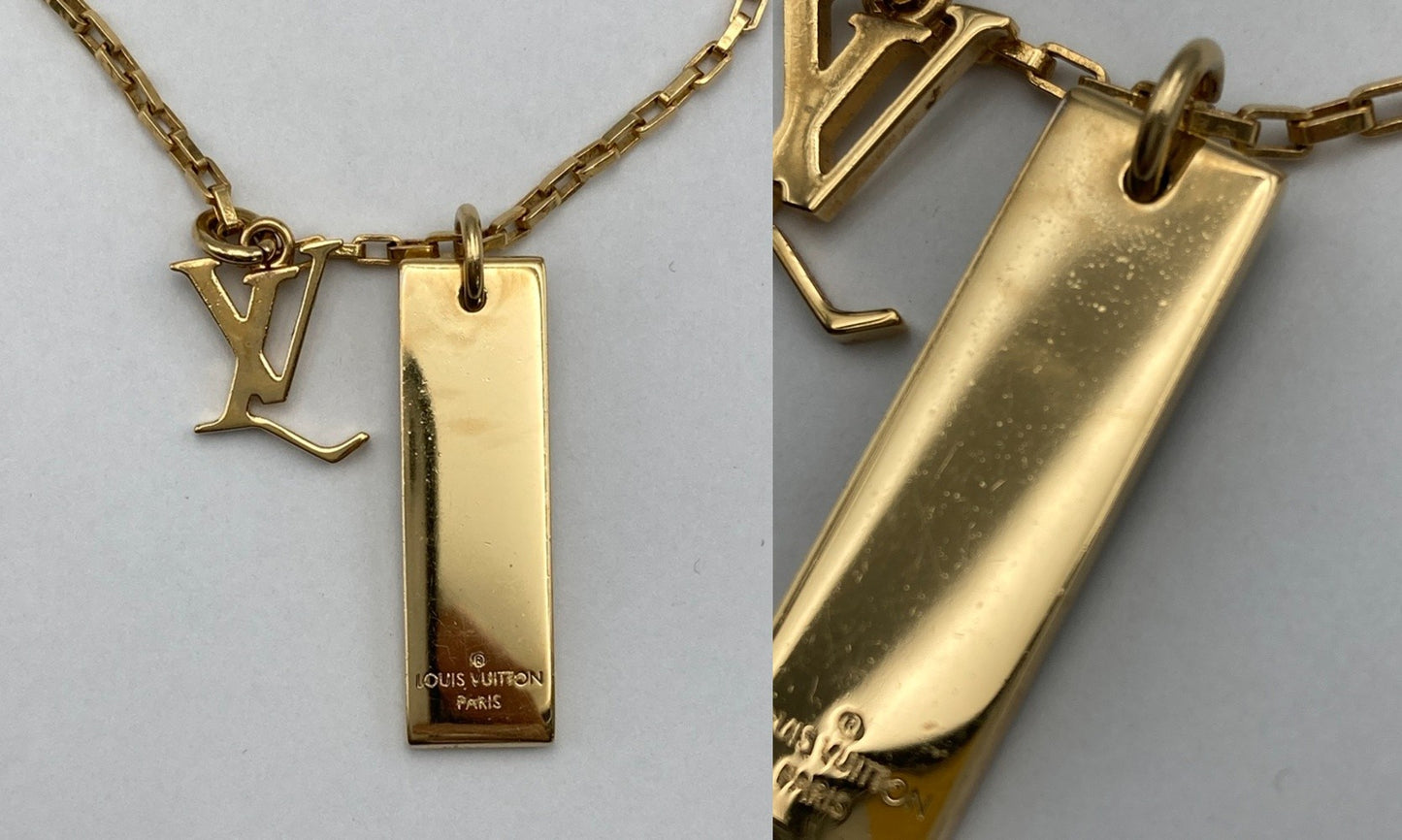 LOUIS VUITTON ルイヴィトン コリエダミエ ホワイト ネックレス M69472 中古 D4
