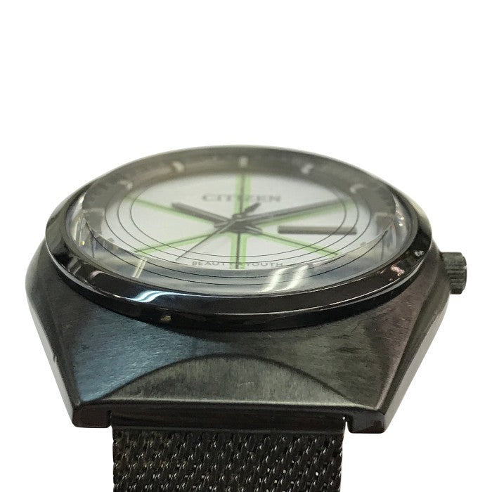CITIZEN BEAUTY & YOUTH UNITED ARROWS 腕時計 メンズ アナログ エコドライブ ソーラー SS グレー E101-S117453 中古 T1