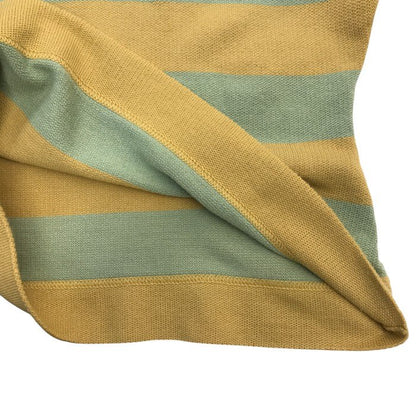 LOUIS VUITTON ルイヴィトン タンクトップ レディース カシミヤ/コットン 綿 ボーダー ニット グリーン/オレンジ Mサイズ 中古 T1