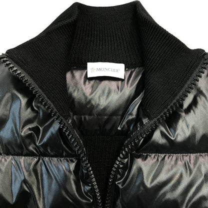 MONCLER モンクレール カーディガン トリコット ダウンジャケット メンズ ウール ニット 切り替え ブラック XSサイズ H20939B00026 M1131 中古 T1