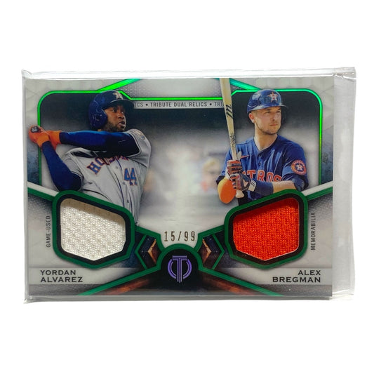 TOPPS MLBカード TRIBUTE YORDAN ALVAREZ ALEX BREGMAN ASTROS 15/99 #DR2-BA 中古 IT2