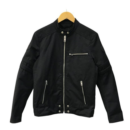 DIESEL ディーゼル ライダースジャケット メンズ 春秋 コットン ブルゾン フルジップ ブラック Sサイズ 00S9N0-J-GLORY-0LAXT 中古 T1
