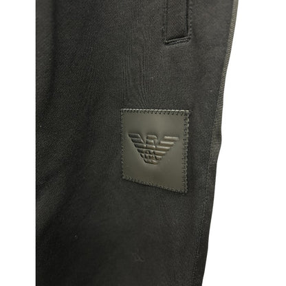 EMPORIO ARMANI エンポリオアルマーニ パンツ メンズ スウェット ロゴ サイドライン ブラック XS 3H1PG5 1JPHZ ボトムス ズボン 中古 W1
