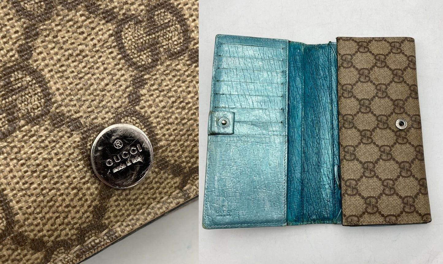 GUCCI グッチ GGプラス 2つ折り 長財布 115048 中古 D4