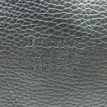HUNTING WORLD ハンティングワールド ハンドバッグ 鞄 丸ハンドル ブランド レザー キャンバス 中古 W４