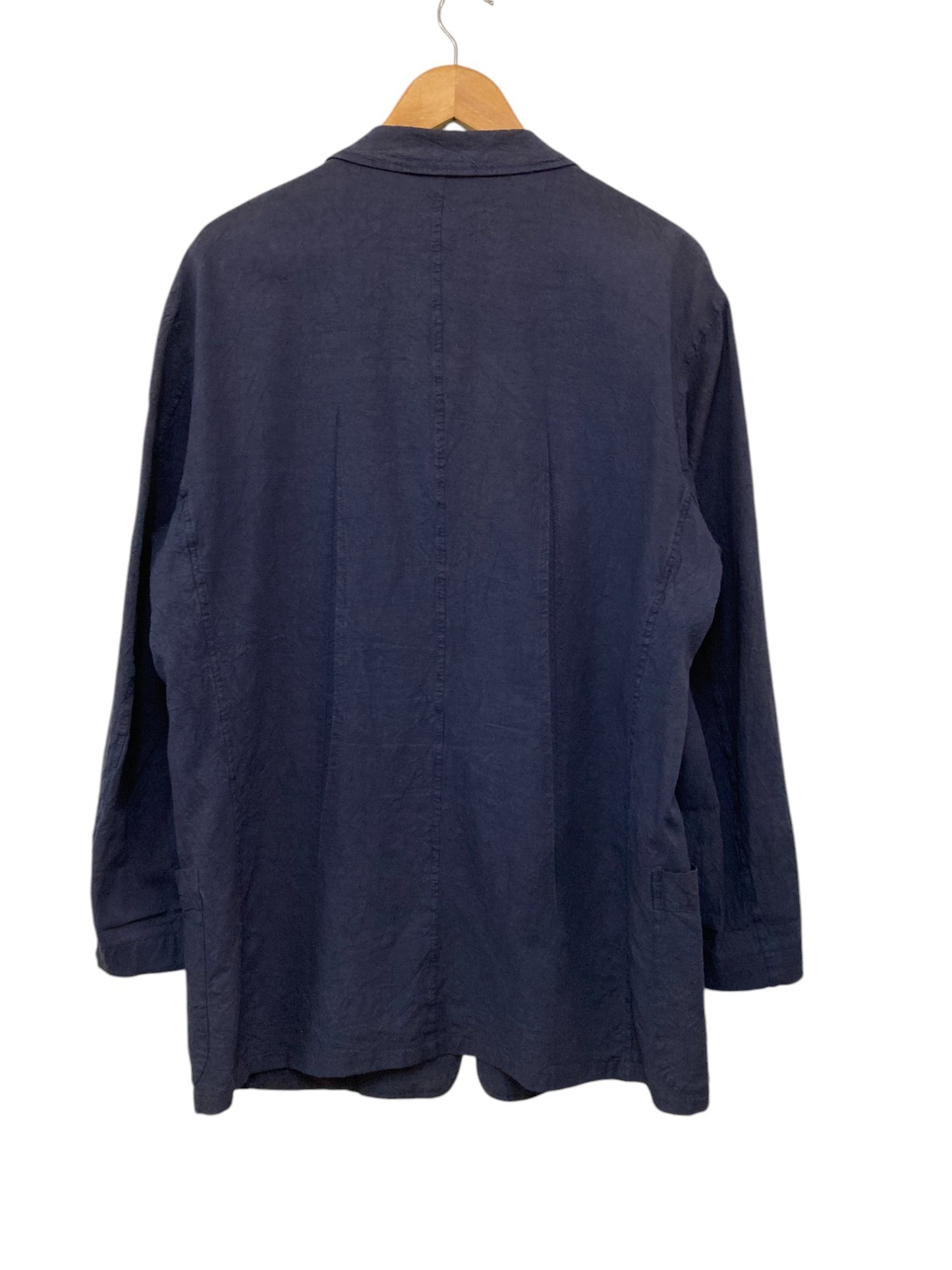 IISSEY MIYAKE MEN イッセイミヤケ メン リネン テーラードジャケット ME01-FD023 サイズ2 ネイビー 中古 D4
