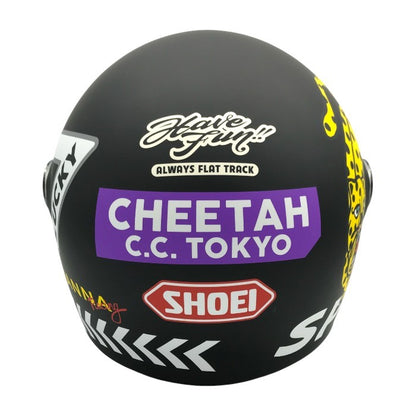 SHOEI Glamster CHEETAH CUSTOM CYCLES ヘルメット フルフェイス PSC バイク 限定モデル チーターカスタムサイクルズ ブラック Lサイズ 中古 T1