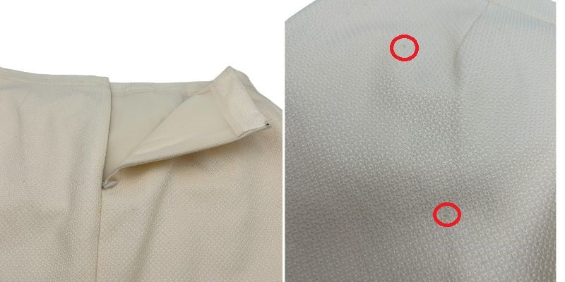 salvatore Ferragamo サルヴァトーレ フェラガモ タイト スカート 40 レディース ブランド おしゃれ フェミニン ホワイト 中古 W４