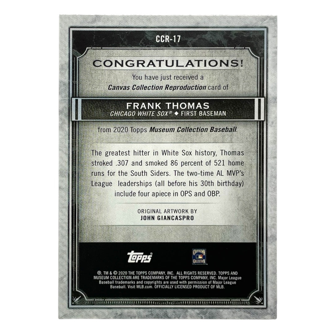 TOPPS MLBカード MUSEUM COLLECTION FRANK THOMAS CHICAGO WHITE SOX #CCR-17 中古 IT2