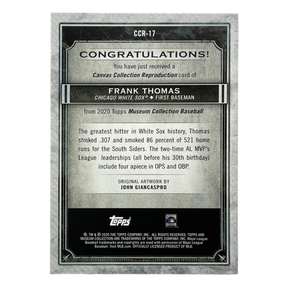 TOPPS MLBカード MUSEUM COLLECTION FRANK THOMAS CHICAGO WHITE SOX #CCR-17 中古 IT2