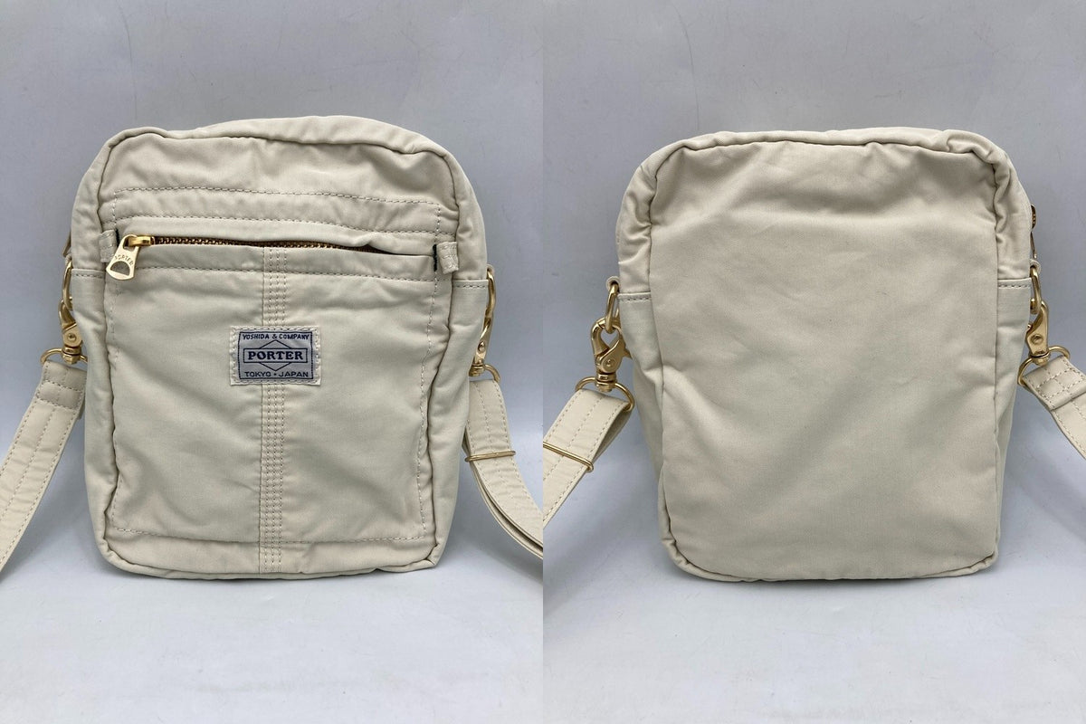 PORTER ポーター マイル ショルダーバッグ 754-15116 旧ロゴ オフホワイト 中古 D4