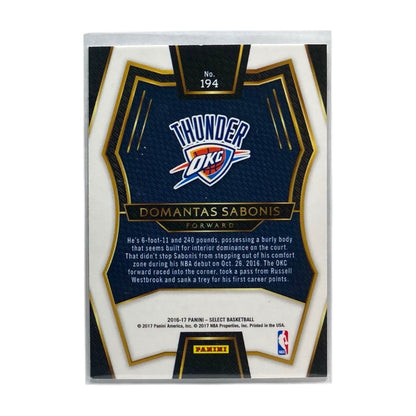 PANINI NBAカード SELECT DOMANTAS SABONIS OKLAHOMA CITY THUNDER #194 中古 IT2