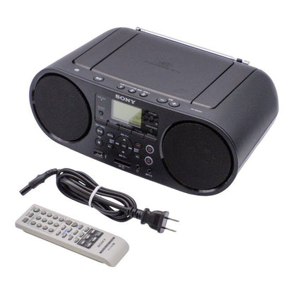 ソニー CDラジオ Bluetooth/FM/AM/ワイドFM対応 語学学習用機能 電池駆動可能 ブラック ZS-RS81BT 中古 a1