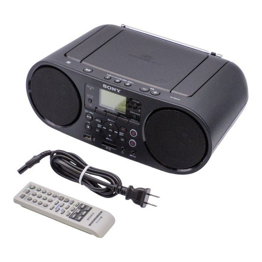 ソニー CDラジオ Bluetooth/FM/AM/ワイドFM対応 語学学習用機能 電池駆動可能 ブラック ZS-RS81BT 中古 a1