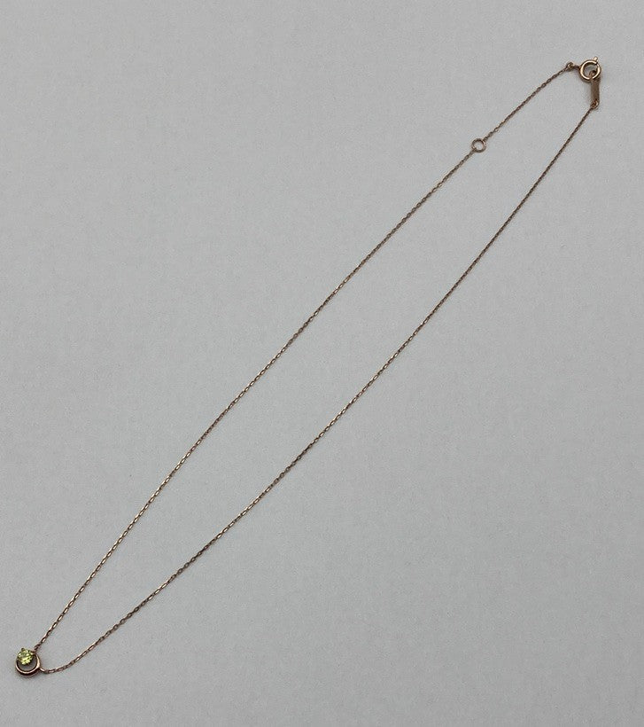 4℃ ヨンドシー シルバー ペリドット ネックレス 中古 D4