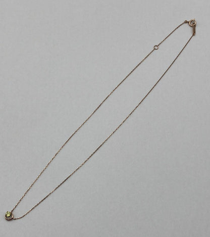 4℃ ヨンドシー シルバー ペリドット ネックレス 中古 D4