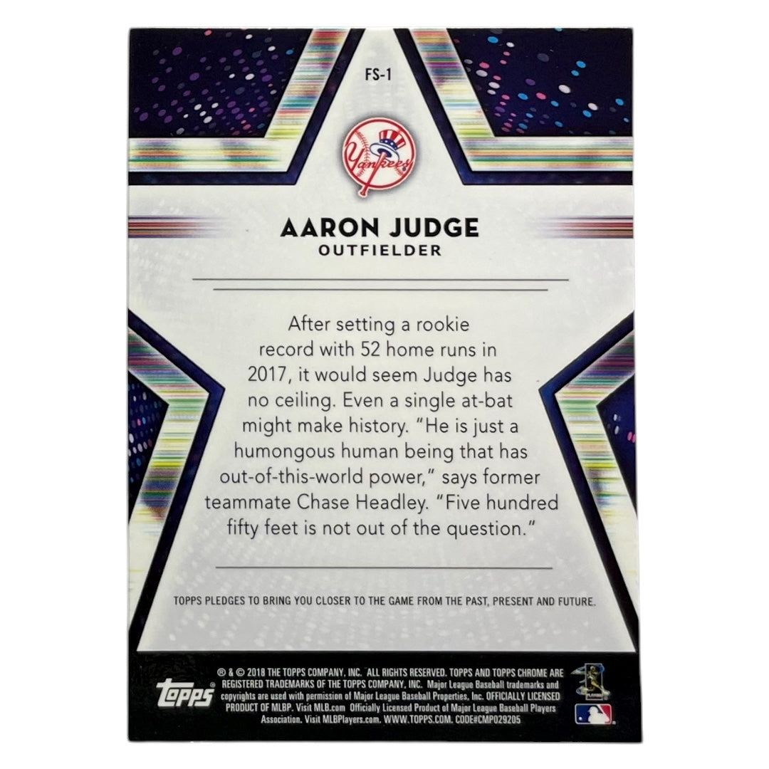 TOPPS MLBカード CHROME AARON JUDGE NEW YORK YANKEES #FS-1 中古 IT2