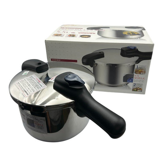 未使用品 パール金属 クイックエコ 3層底切り替え式 圧力鍋 5.5L H-5042 調理器具 鍋 キッチンツール 中古 W４