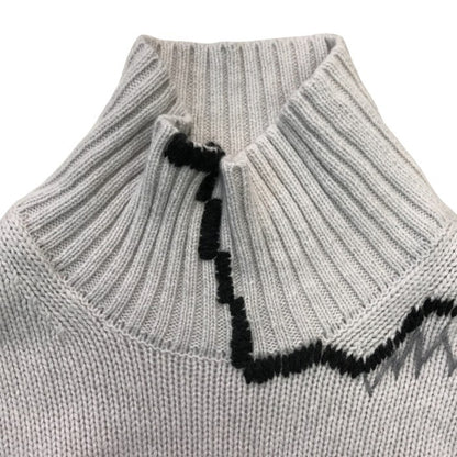 EMPORIO ARMANI エンポリオアルマーニ ニットトップス メンズ アルパカ セーター ハイネック オフホワイト S(180)サイズ 6L1MV8 1M07Z 中古 T1