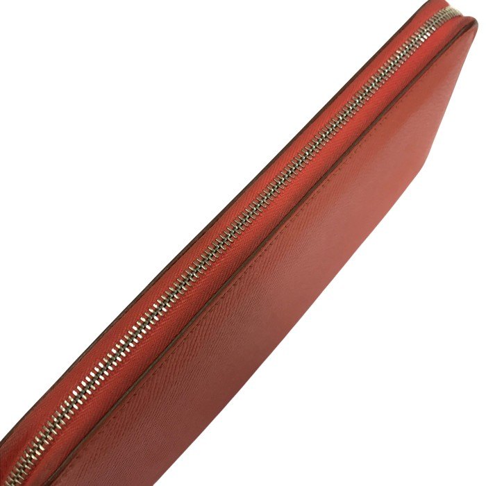 HERMES エルメス アザップロング シルクイン 長財布 レディース ラウンドジップ ファスナー スカーフ柄 ピンク/マルチカラー 中古 T1