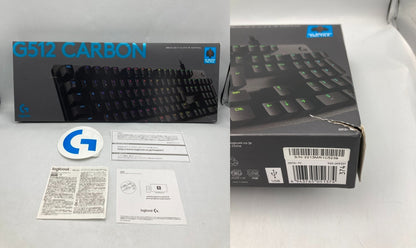 Logicool ロジクール G512 CARBON 有線 RGBメカニカルゲーミングキーボード(タクタイル) 中古 D4