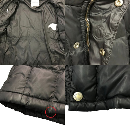 MONCLER モンクレール ダウンジャケット メンズ 二重ジッパー フード収納可 ブラック 0サイズ 中古 T1
