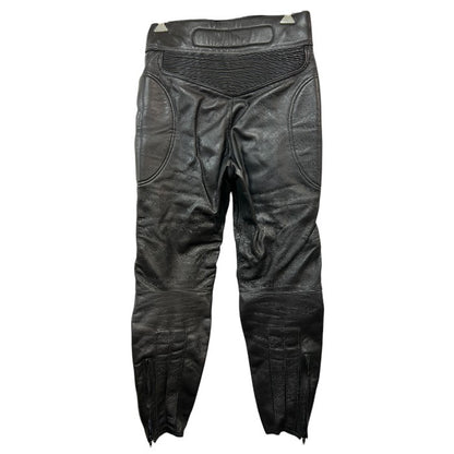 RAVINE ラヴィーン ライダースパンツ M メンズ 牛革 レザー バイク 膝あて プロテクター 中古 W４