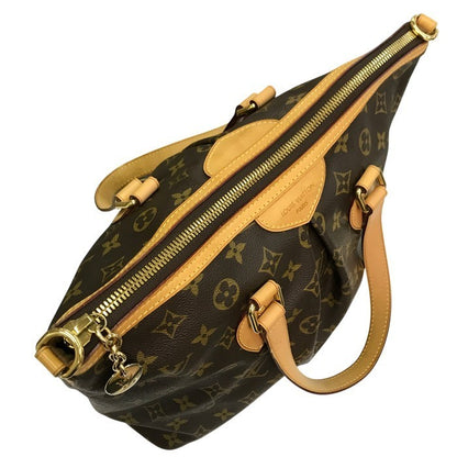 LOUIS VUITTON ルイヴィトン モノグラム パレルモPM ハンドバッグ レディース 2way トート プリーツ A4収納 ブラウン M40145 中古 T1