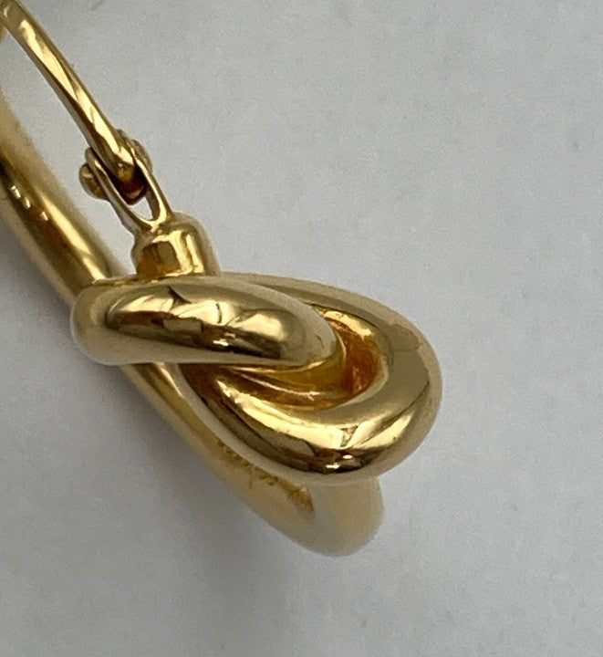 CELINE セリーヌ ノットスモール フープピアス レディース 中古 D4