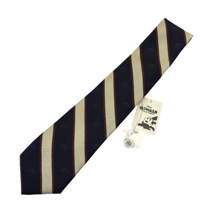 J.PRESS × ディズニー OSWALD ネクタイ メンズ シルク レジメンタル オズワルド・ザ・ラッキー・ラビット ネイビー 中古 T1