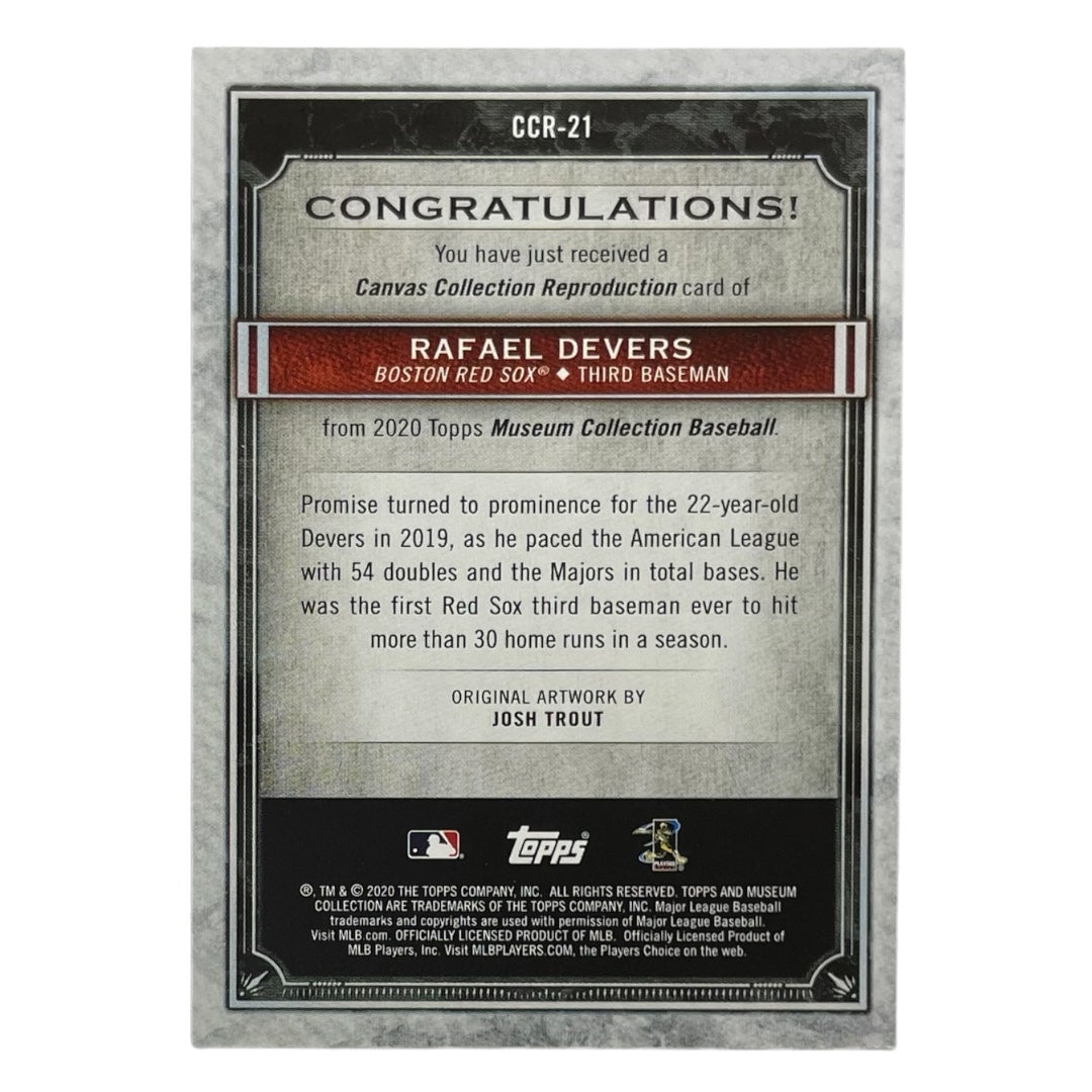 TOPPS MLBカード MUSEUM COLLECTION RAFAEL DEVERS BOSTON RED SOX #CCR-21 中古 IT2