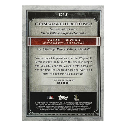 TOPPS MLBカード MUSEUM COLLECTION RAFAEL DEVERS BOSTON RED SOX #CCR-21 中古 IT2