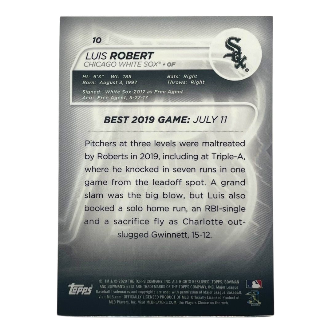 TOPPS MLBカード BOWMAN'S BEST LUIS ROBERT CHICAGO WHITE SOX /250 #10 中古 IT2
