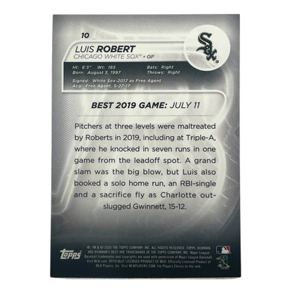 TOPPS MLBカード BOWMAN'S BEST LUIS ROBERT CHICAGO WHITE SOX /250 #10 中古 IT2
