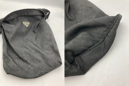 PRADA プラダ テスート 三角プレート ショルダーバッグ 中古 D4