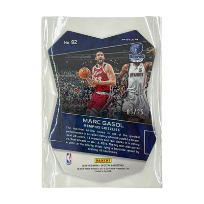 PANINI NBAカード SPECTRA PRIZM DIE-CUT MARC GASOL GRIZZLIES 03/25 #82 中古 IT1