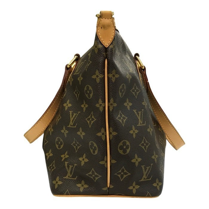 LOUIS VUITTON ルイヴィトン モノグラム パレルモPM ハンドバッグ レディース 2way トート プリーツ A4収納 ブラウン M40145 中古 T1