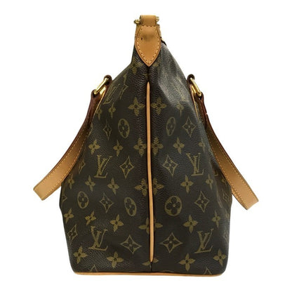 LOUIS VUITTON ルイヴィトン モノグラム パレルモPM ハンドバッグ レディース 2way トート プリーツ A4収納 ブラウン M40145 中古 T1