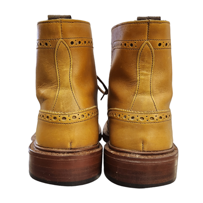 Tricher's トリッカーズ カントリーブーツ メンズ レザー レースアップ ウイングチップ ブラウン S634 STOW 中古 T1