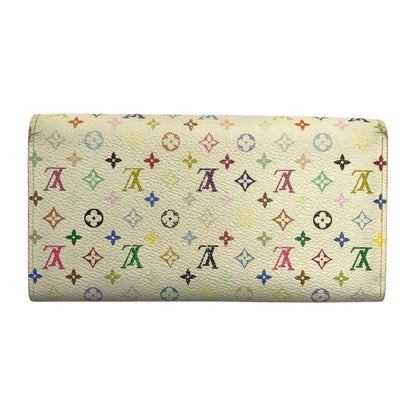 LOUIS VUITTON ルイヴィトン ポルトフォイユサラ モノグラム マルチカラー 長財布 レディース 二つ折り 旧型 ブロン/ホワイト M93744 中古 T1
