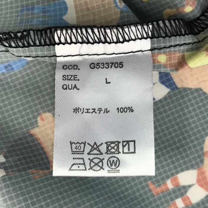 gym master ジムマスター UL-GRID ハッピーペイントシャツ メンズ 半袖 ポリエステル 覆面レスラー ストレッチ グレー Lサイズ G533705 中古 T1