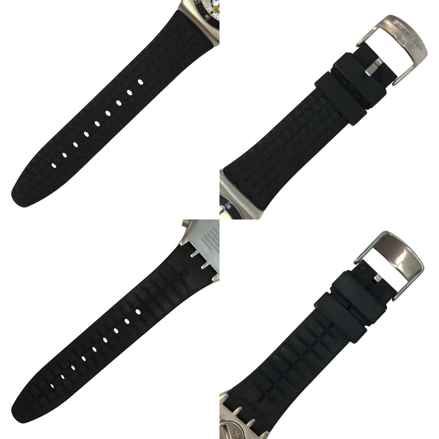 SWATCH NEW IRONY CHRONO JUMP HIGH 腕時計 メンズ アナログ クォーツ アイロニー クロノグラフ ラウンド SS シルバー YVS420 中古 T1