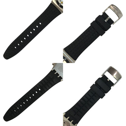 SWATCH NEW IRONY CHRONO JUMP HIGH 腕時計 メンズ アナログ クォーツ アイロニー クロノグラフ ラウンド SS シルバー YVS420 中古 T1