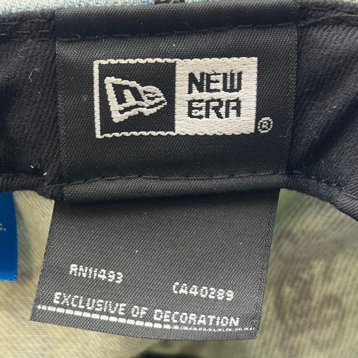 NEWERA ニューエラ × Pepsi ペプシ キャップ メンズ コットン デニム 帽子 ライトブルー 希少 カジュアル コラボ 中古 W1